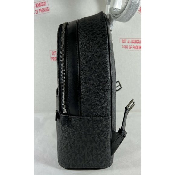 Michael Kors Kenly Medium Black MK Signature Backpack, Travel BAG